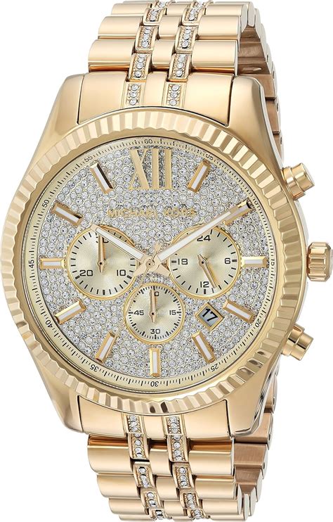 gold plated michael kors watch men|Michael Kors Watch mk 5733.